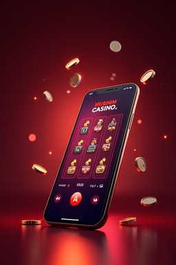 Smartphone showing casino app