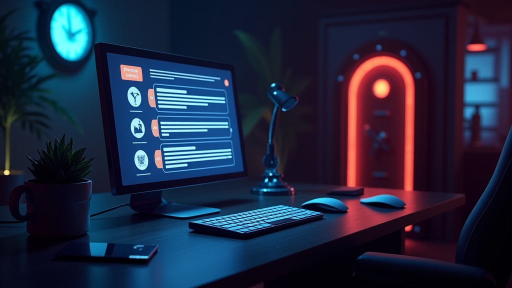 Casino support chat beside payment alert icons and a secure vault
